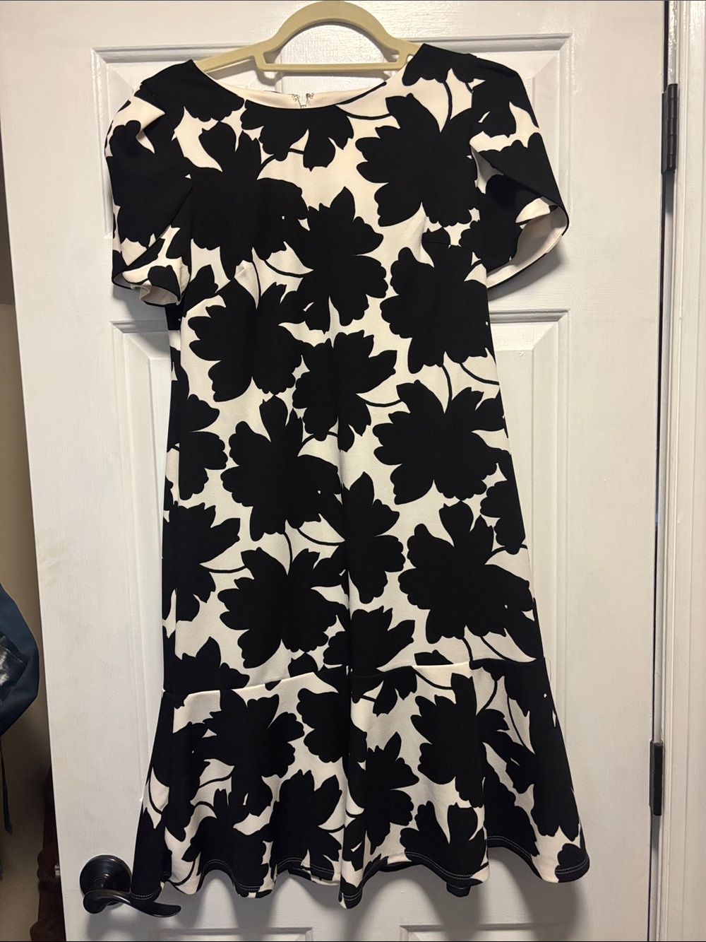 Shelby & Palmer Black and White Floral Midi Dress
